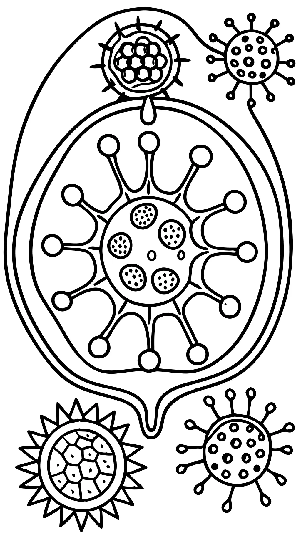 cell coloring pages